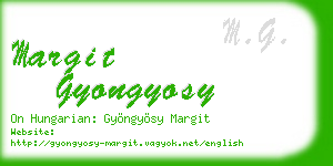 margit gyongyosy business card